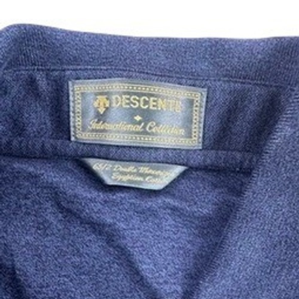 Descente Mens Medium Polo Shirt Blue Eagle Springs Short Sleeve Cotton Logo M - Picture 5 of 16